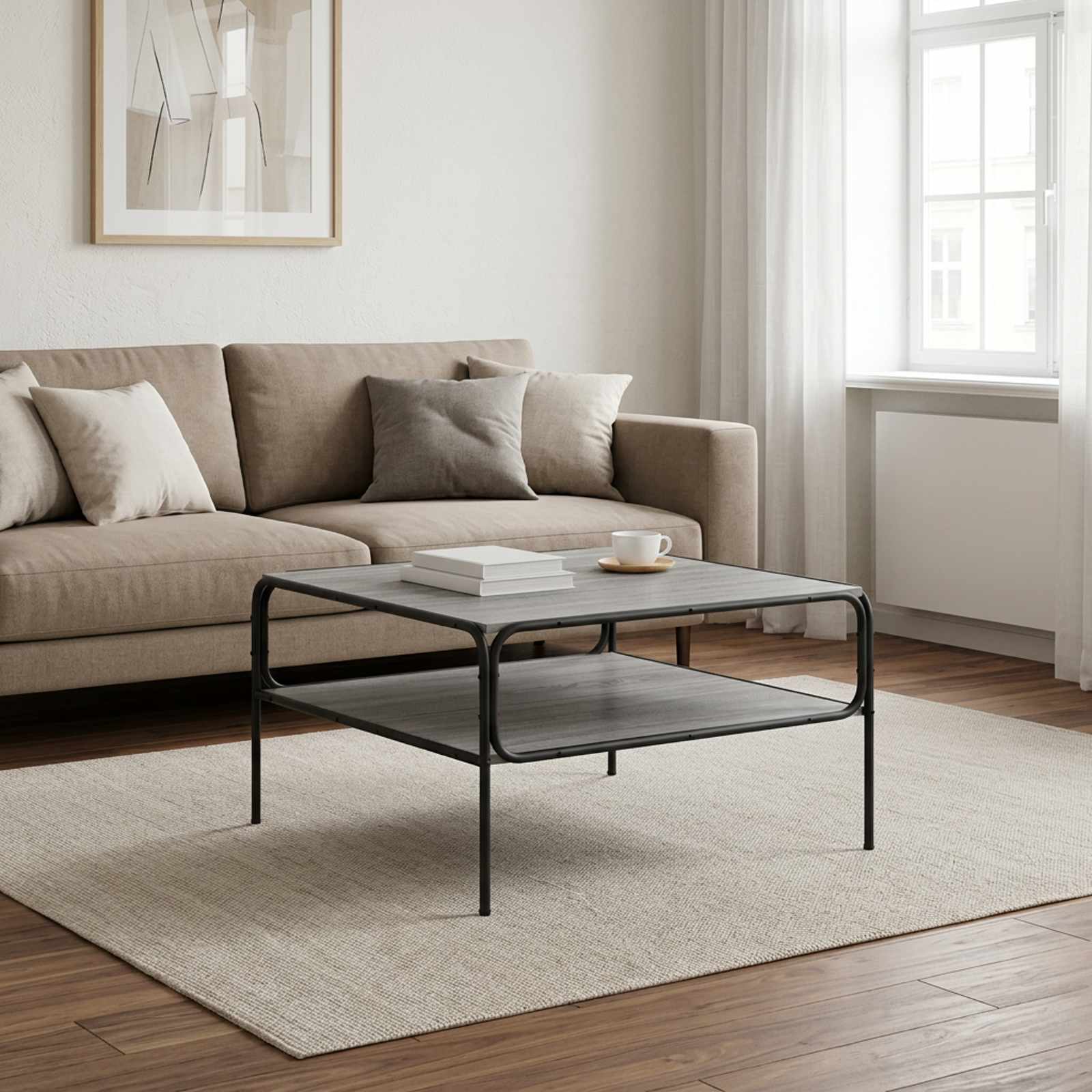 Τραπεζάκι Πλευράς Γκρι Sonoma 100 x 50 x 46 εκ
