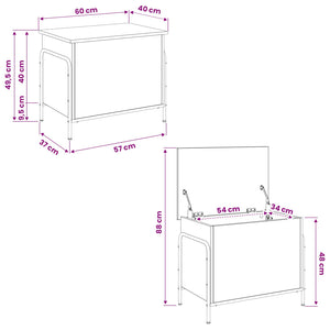 Κουτί αποθήκευσης Παλαιωμένο ξύλο 80 x 40 x 49,5 εκ - Pakobazaar