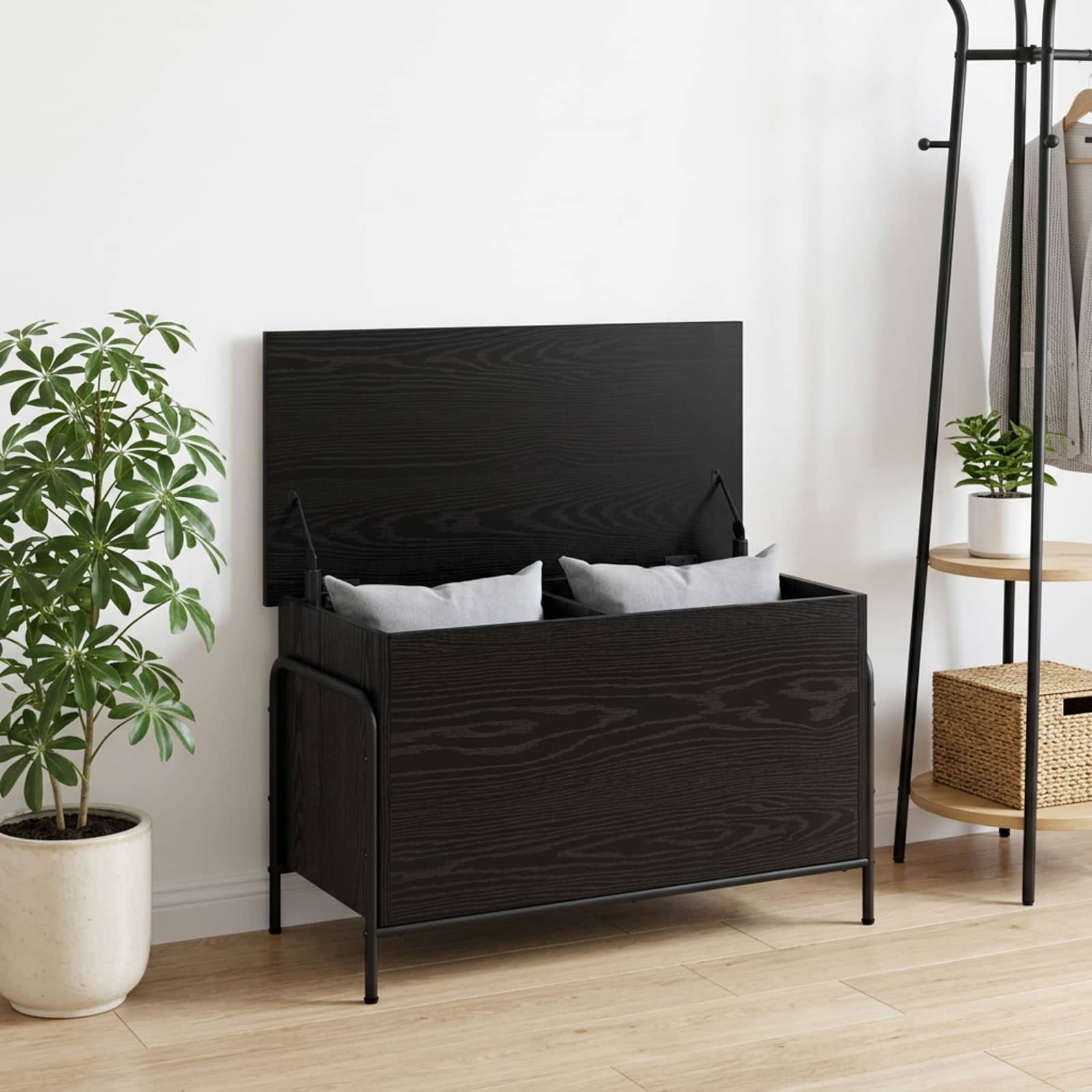 Κουτί αποθήκευσης Μαύρη Δρυς 80 x 40 x 49,5 εκ - Pakobazaar