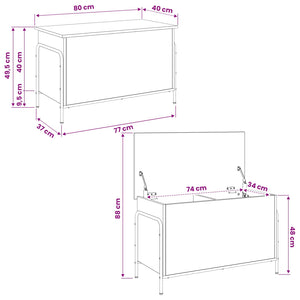 Κουτί αποθήκευσης Sonoma Δρυς 80 x 40 x 49,5 εκ - Pakobazaar