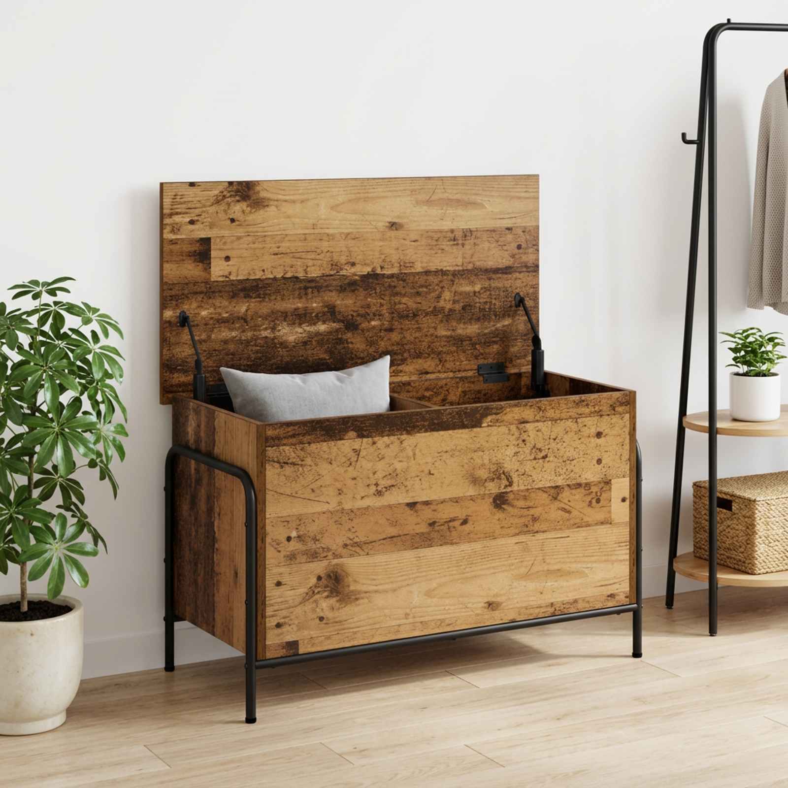 Κουτί αποθήκευσης Παλαιωμένο ξύλο 80 x 40 x 49,5 εκ