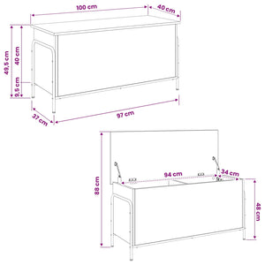 Κουτί αποθήκευσης Sonoma Δρυς 80 x 40 x 49,5 εκ