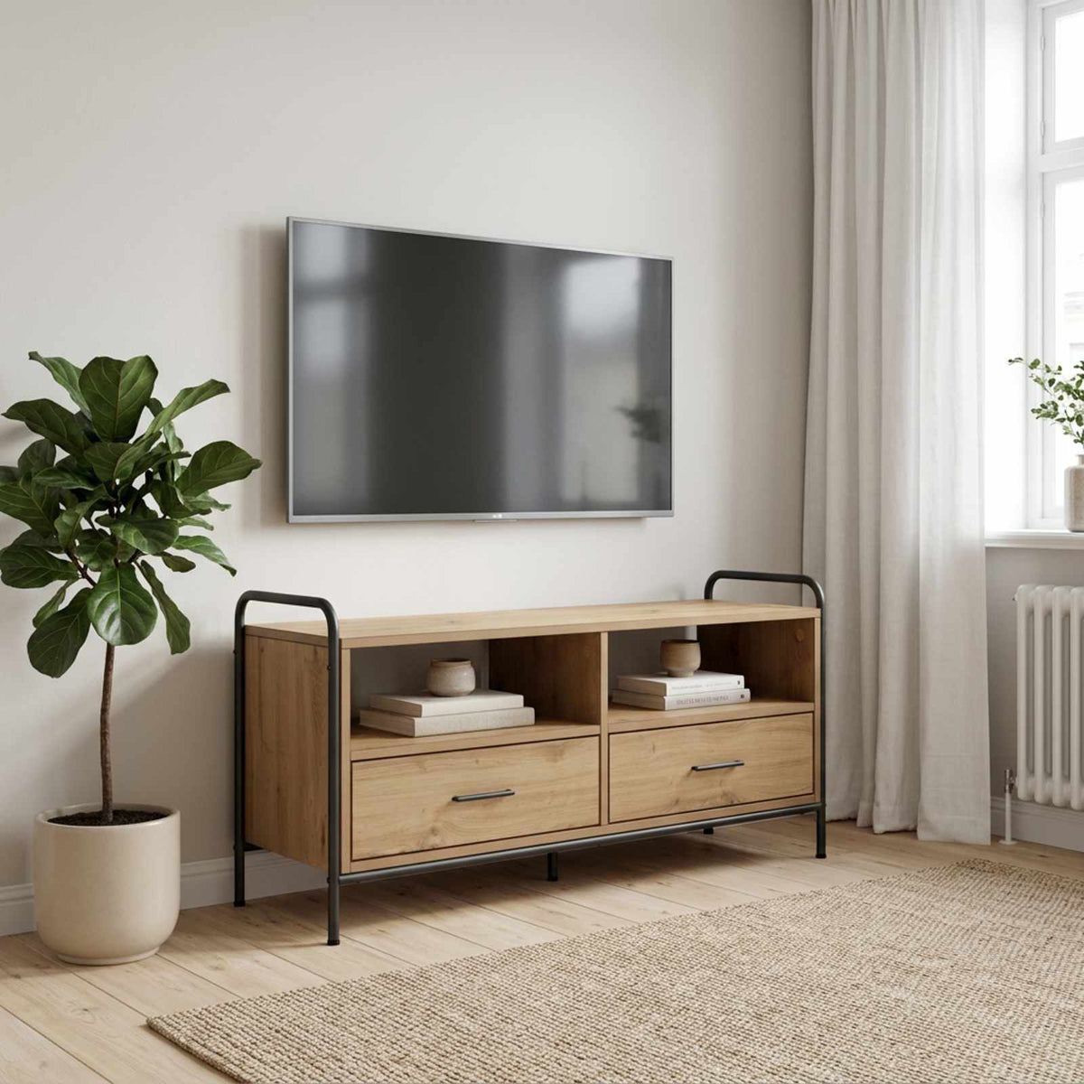 Ντουλάπι TV 67,5 x 33 x 50 εκ Artisan Δρυς Επεξεργασμένο Ξύλο - Pakobazaar