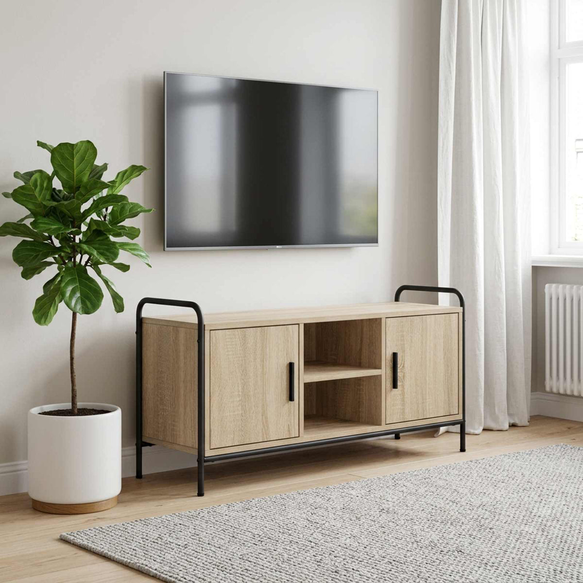 Ντουλάπι TV 99 x 33 x 50 εκ. Sonoma Δρυς Επεξεργασμένο Ξύλο