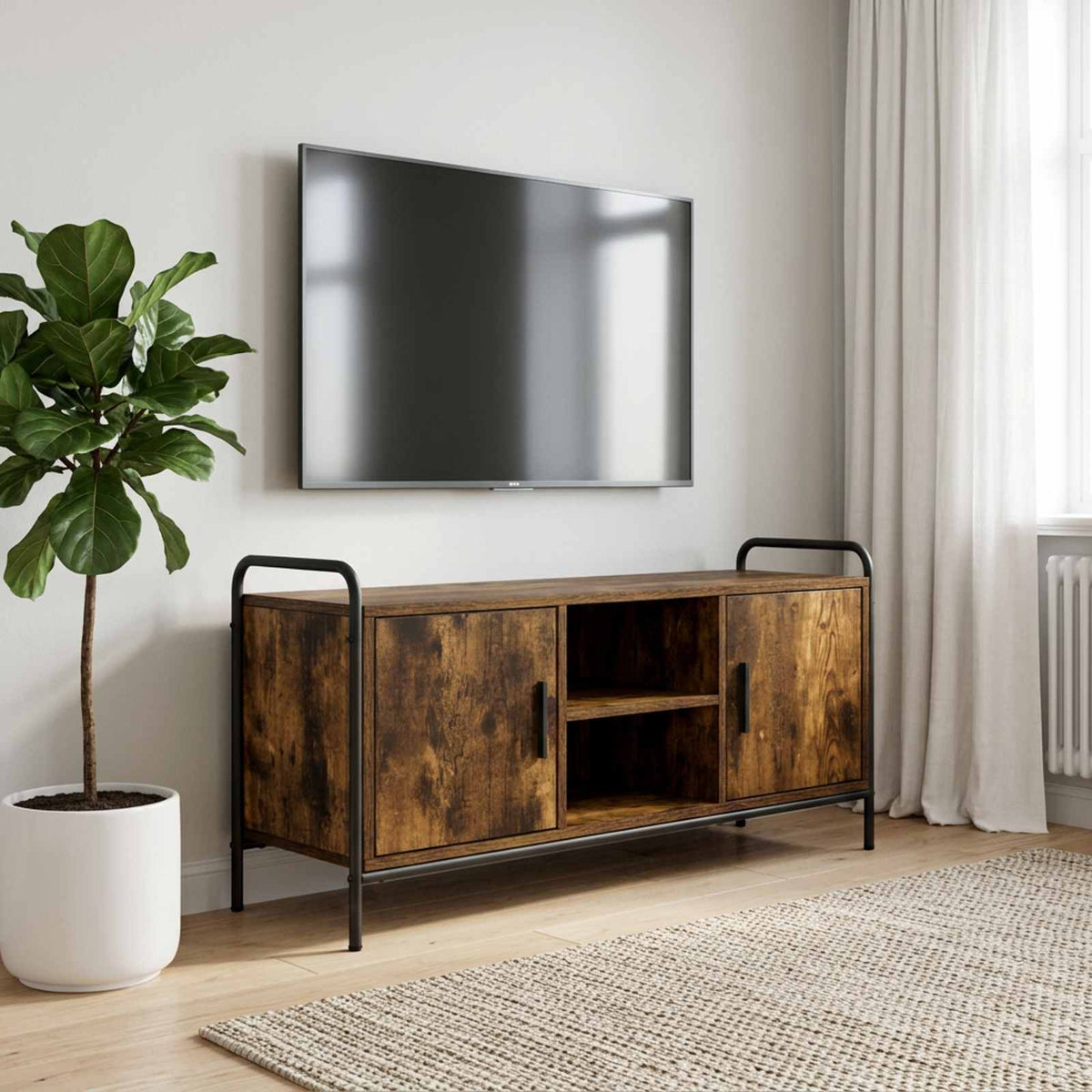 Ντουλάπι TV 99 x 33 x 50 εκ. Καπνισμένο Ξύλο Δρυός