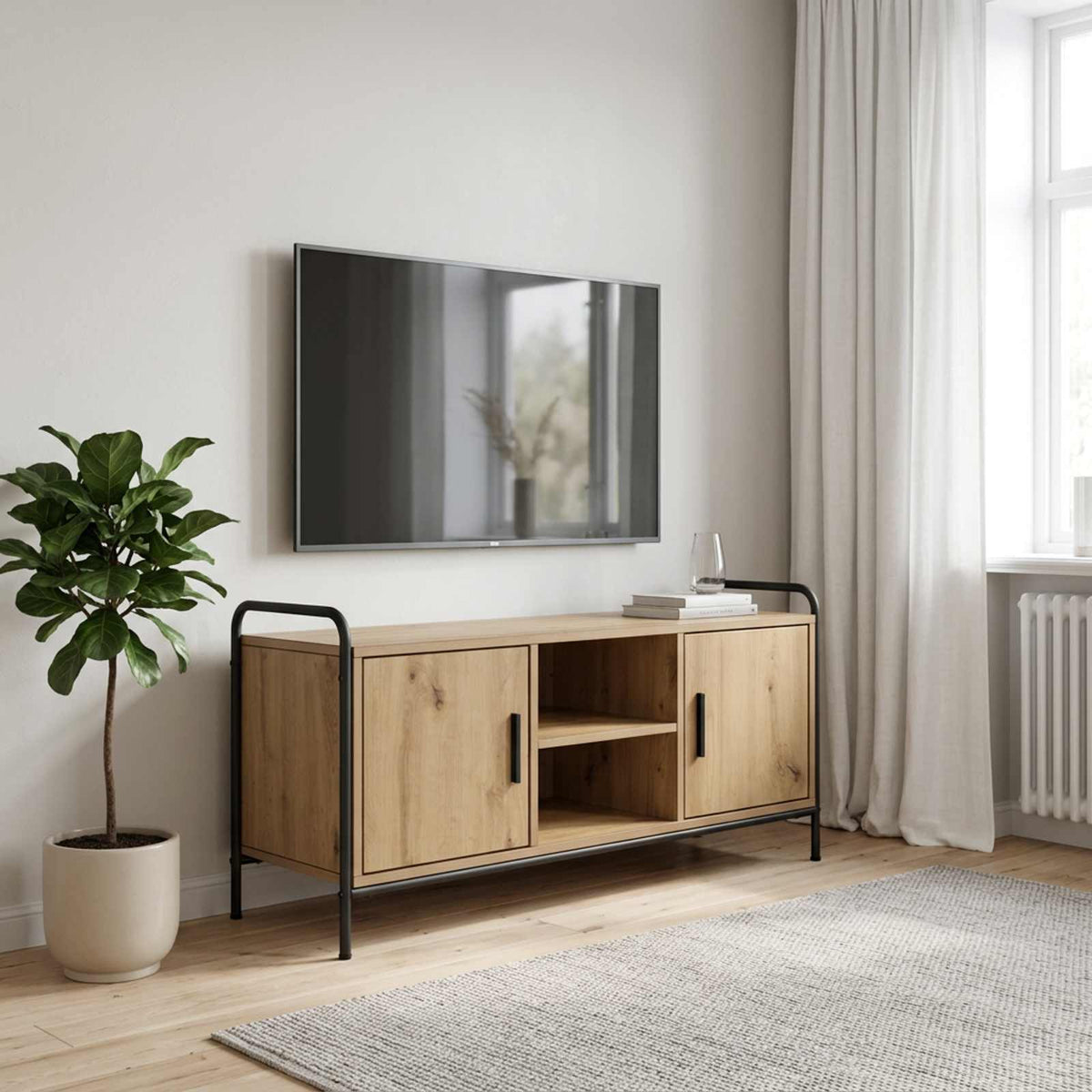Ντουλάπι TV 99 x 33 x 50 εκ. Artisan Δρυς Επεξεργασμένο Ξύλο