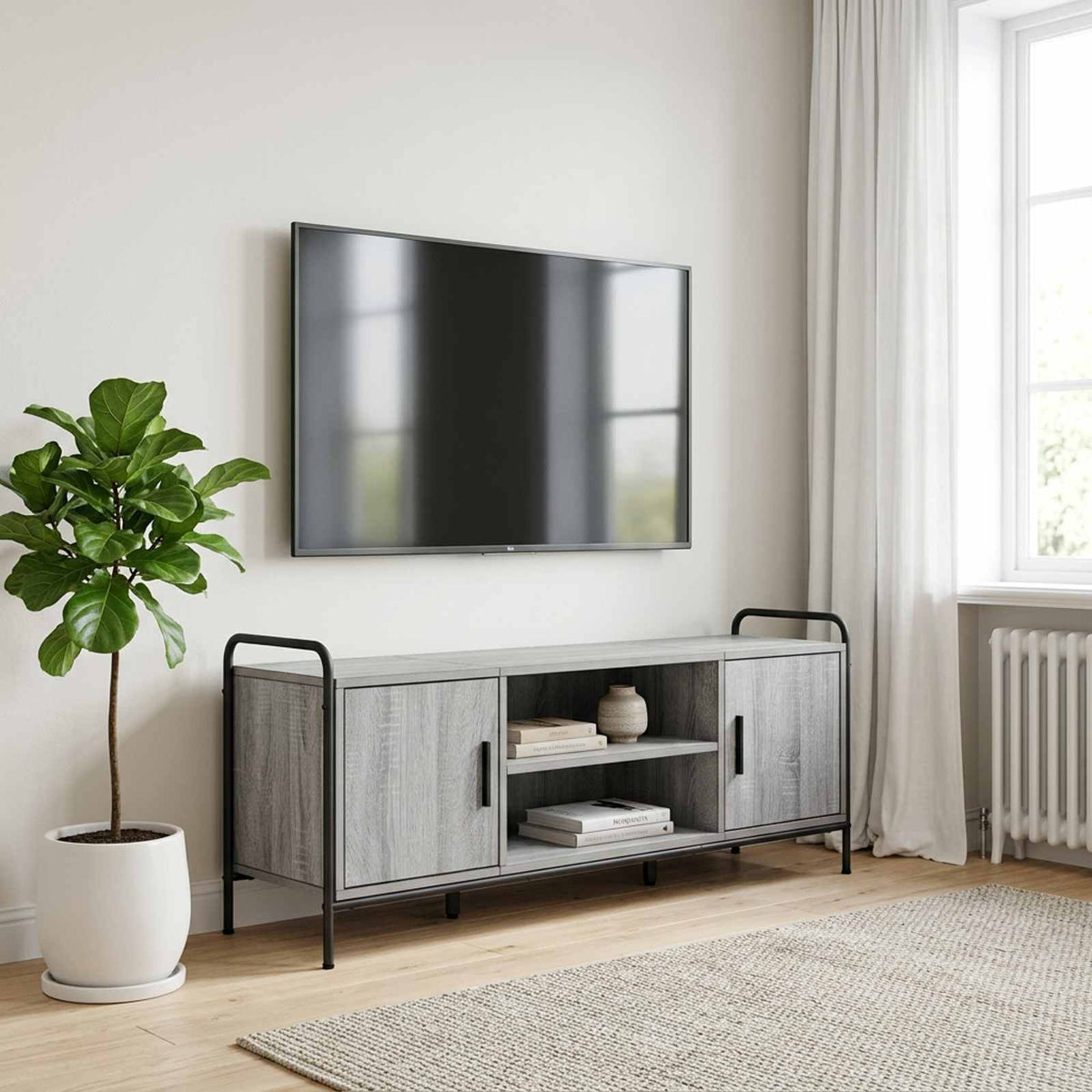 Ντουλάπι TV 119 x 33 x 50 cm Γκρι Sonoma