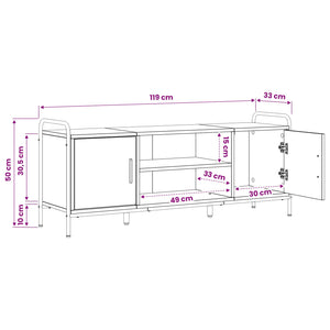 Ντουλάπι TV 119 x 33 x 50 cm Γκρι Sonoma