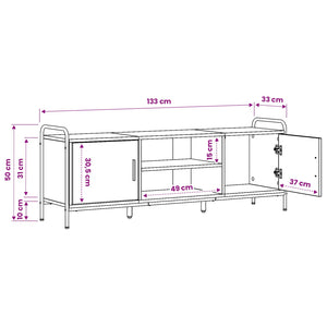Ντουλάπι TV 133 x 33 x 50 εκ. Artisan Δρυς Επεξεργασμένο Ξύλο