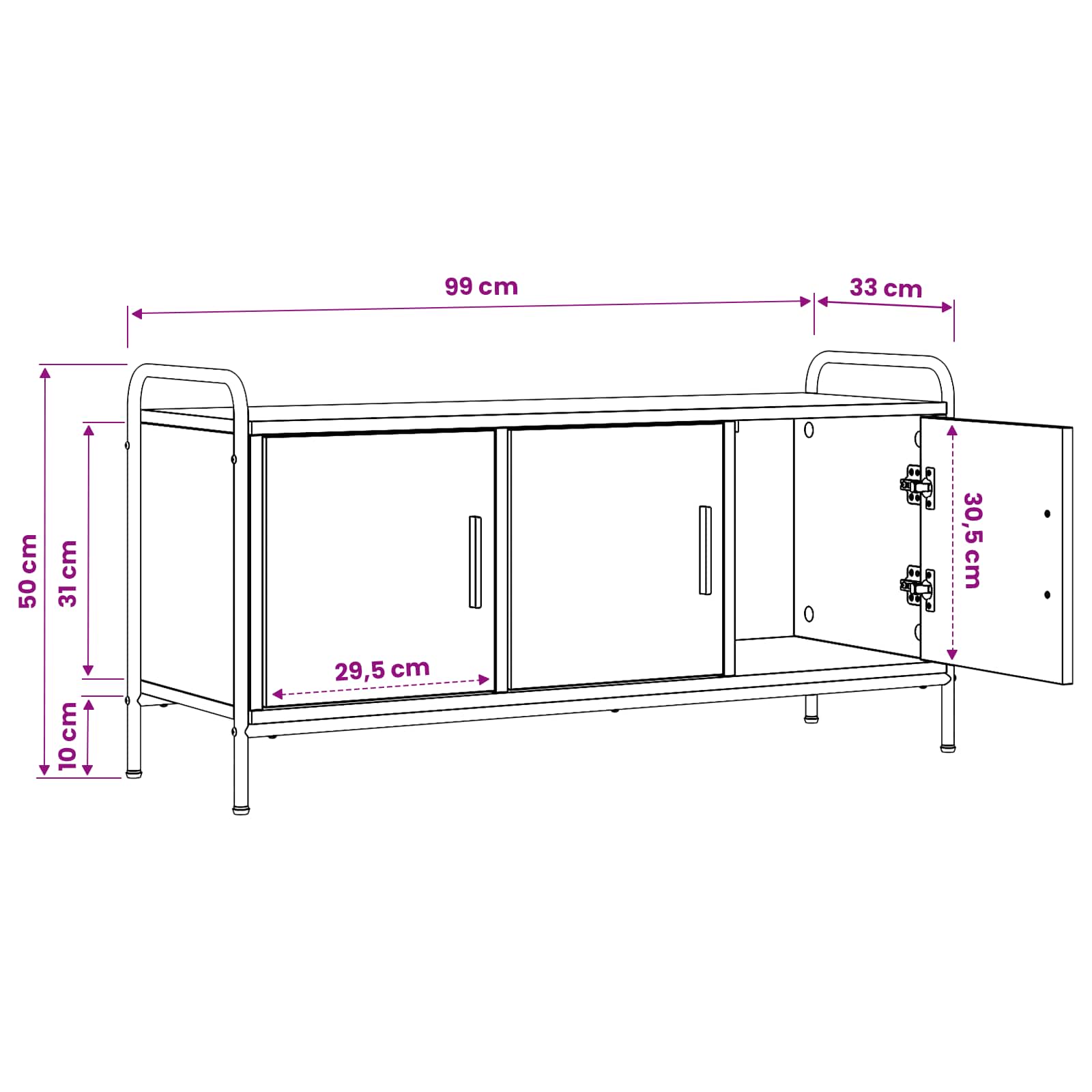 Ντουλάπι TV 79,5 x 33 x 50 εκ. Γκρι Sonoma Επεξεργασμένο Ξύλο