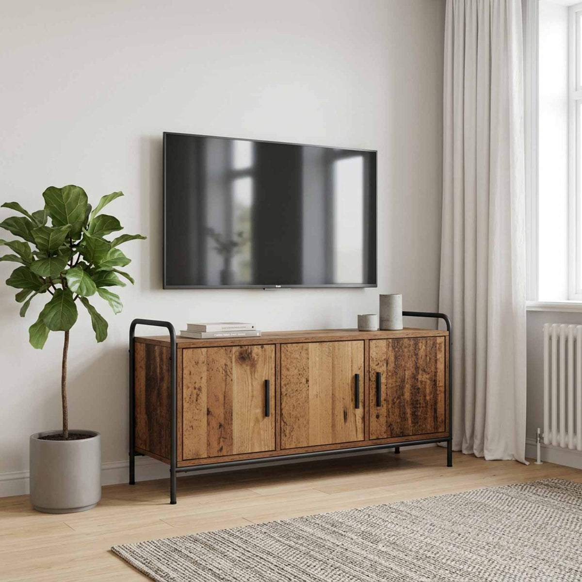 Ντουλάπι TV 79,5 x 33 x 50 εκ. Παλαιωμένο ξύλο - Pakobazaar
