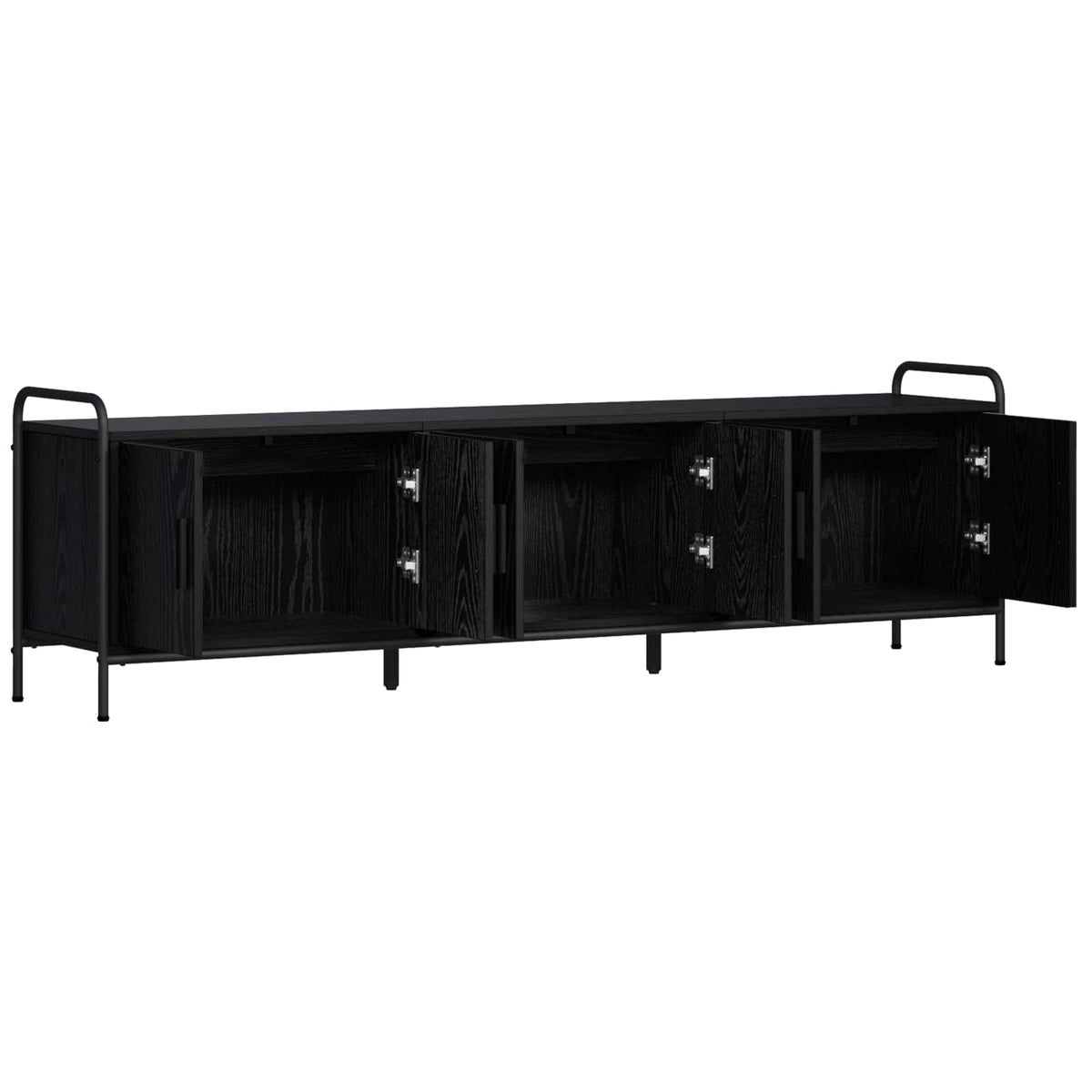 Ντουλάπι TV 146 x 33 x 50 εκ Μαύρη Δρυς Επεξεργασμένο Ξύλο - Pakobazaar