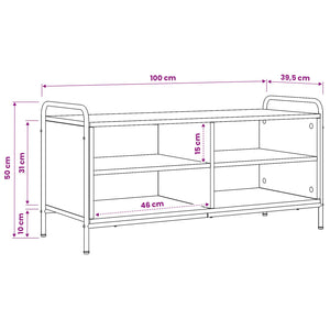Ντουλάπι TV 140 x 39,5 x 50 εκ. Μαύρη Δρυς Επεξεργασμένο Ξύλο