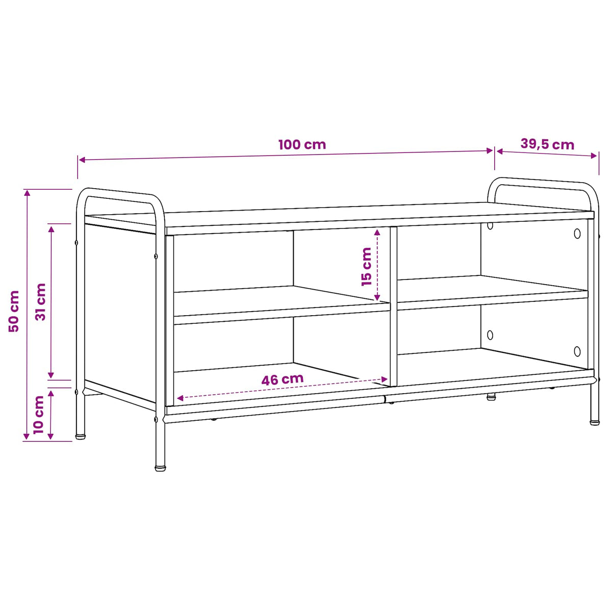 Ντουλάπι TV 140 x 39,5 x 50 εκ. Sonoma Δρυς Επεξεργασμένο Ξύλο