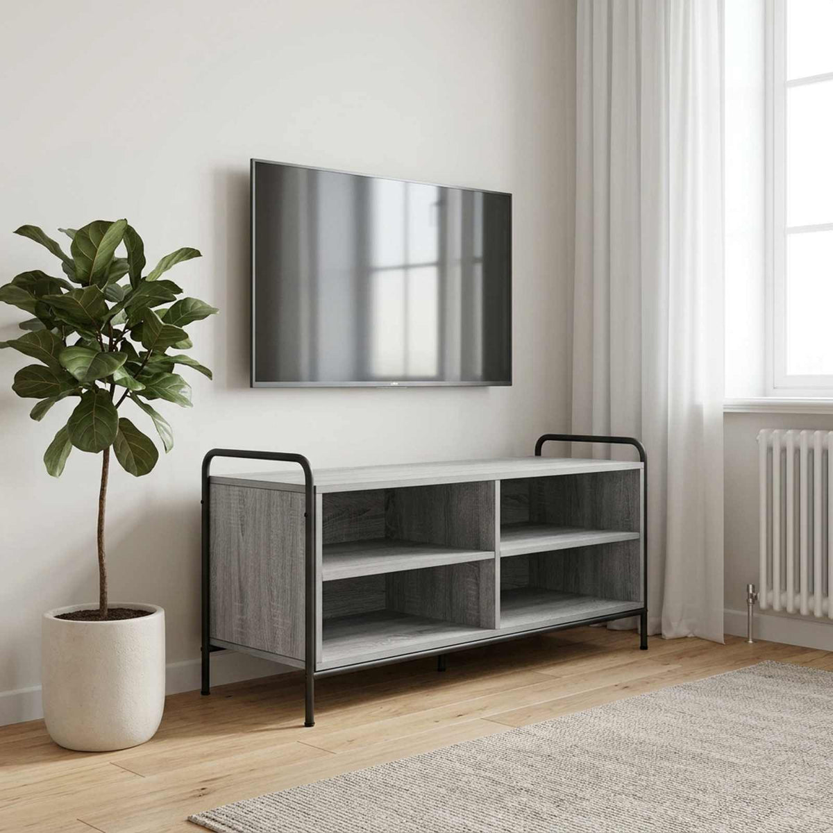 Ντουλάπι TV 140 x 39,5 x 50 εκ. Γκρι Sonoma Επεξεργασμένο Ξύλο