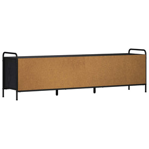Ντουλάπι TV 140 x 39,5 x 50 εκ. Μαύρη Δρυς Επεξεργασμένο Ξύλο