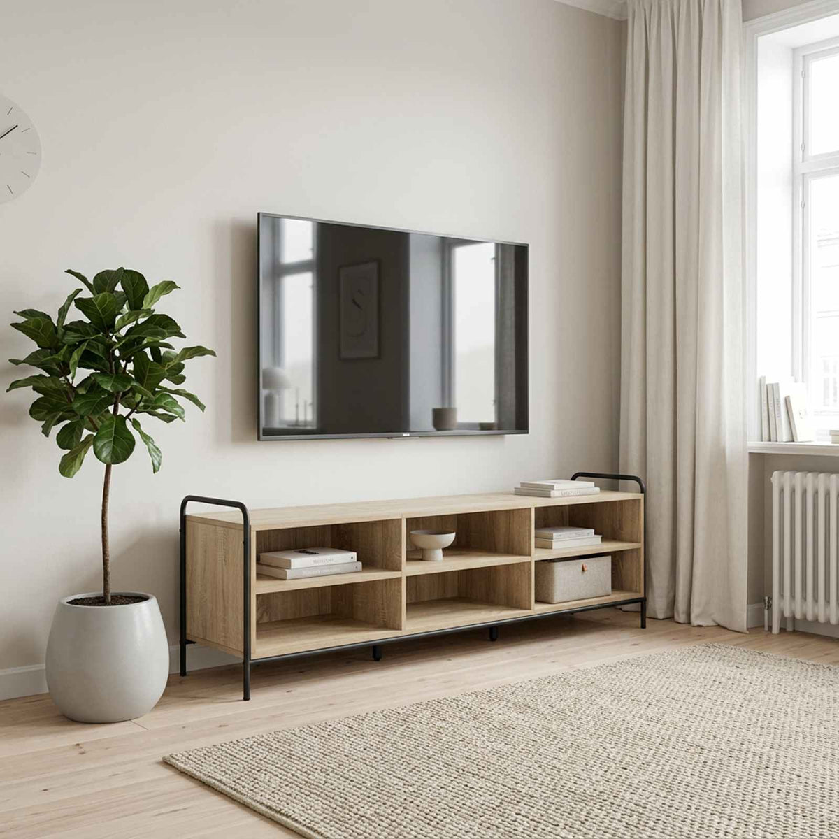 Ντουλάπι TV 140 x 39,5 x 50 εκ. Sonoma Δρυς Επεξεργασμένο Ξύλο