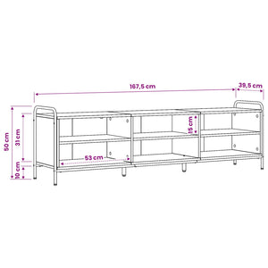 Ντουλάπι TV 140 x 39,5 x 50 εκ. Καπνισμένο Ξύλο Δρυός - Pakobazaar