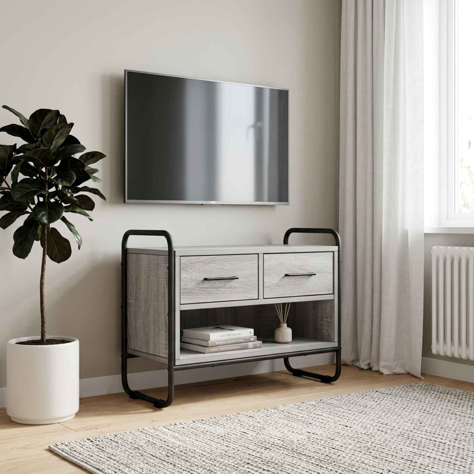 Ντουλάπι TV 60 x 30 x 50 εκ. Γκρι Sonoma Επεξεργασμένο Ξύλο
