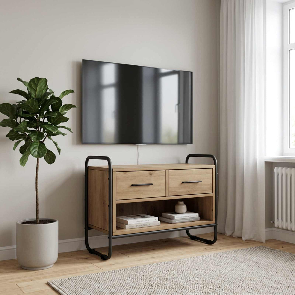 Ντουλάπι TV 60 x 30 x 50 εκ. Artisan Δρυς Επεξεργασμένο Ξύλο