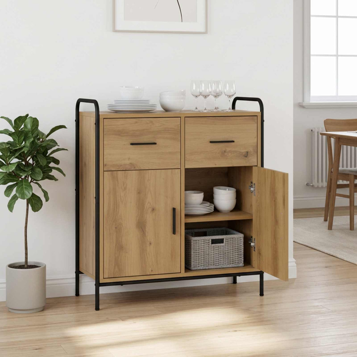 Πλαϊνό γραφείο Artisan Δρυς 97 x 33 x 81 εκ Επεξεργασμένο Ξύλο - Pakobazaar