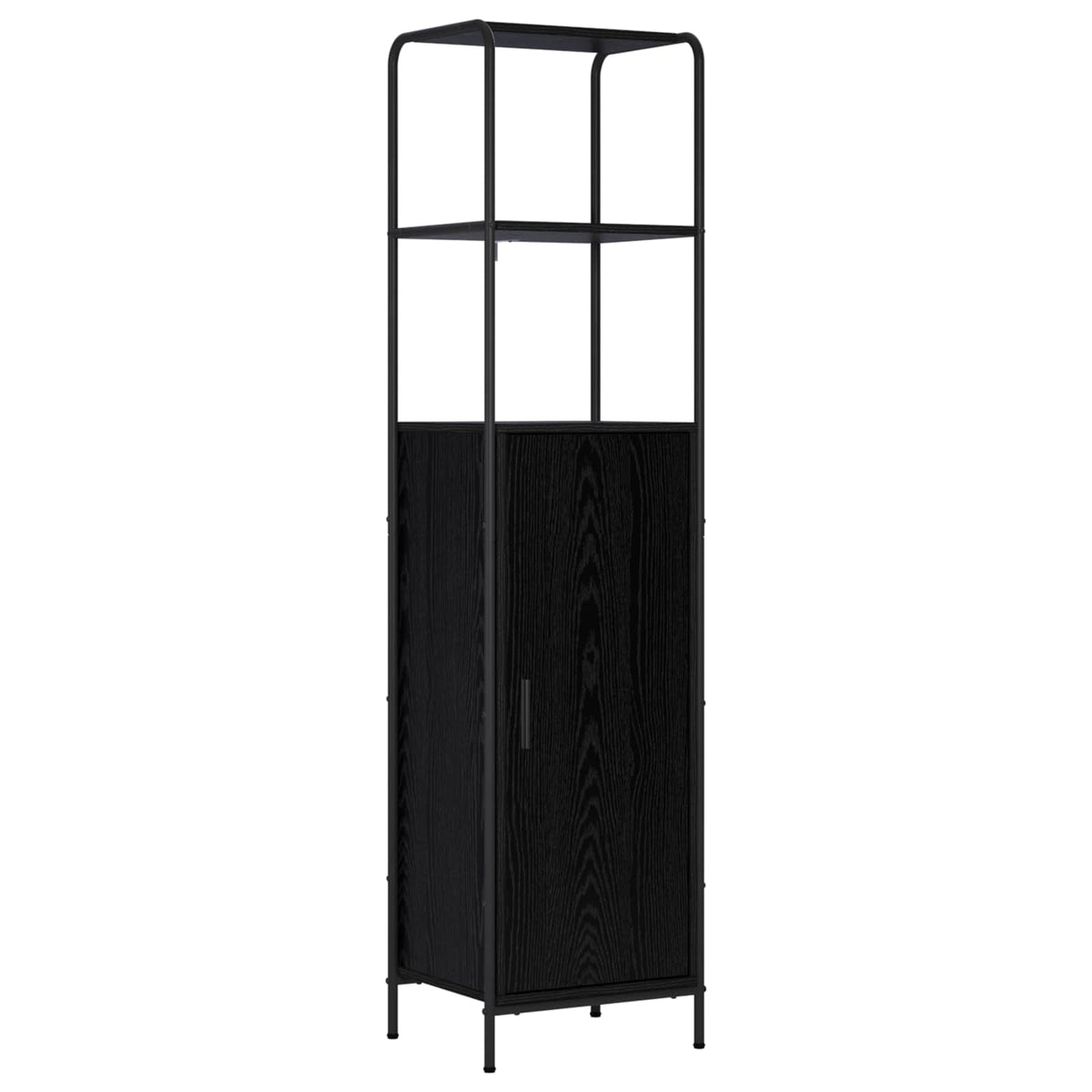 Highboard Μαύρη Δρυς 40 x 33 x 161 εκ Επεξεργασμένο Ξύλο