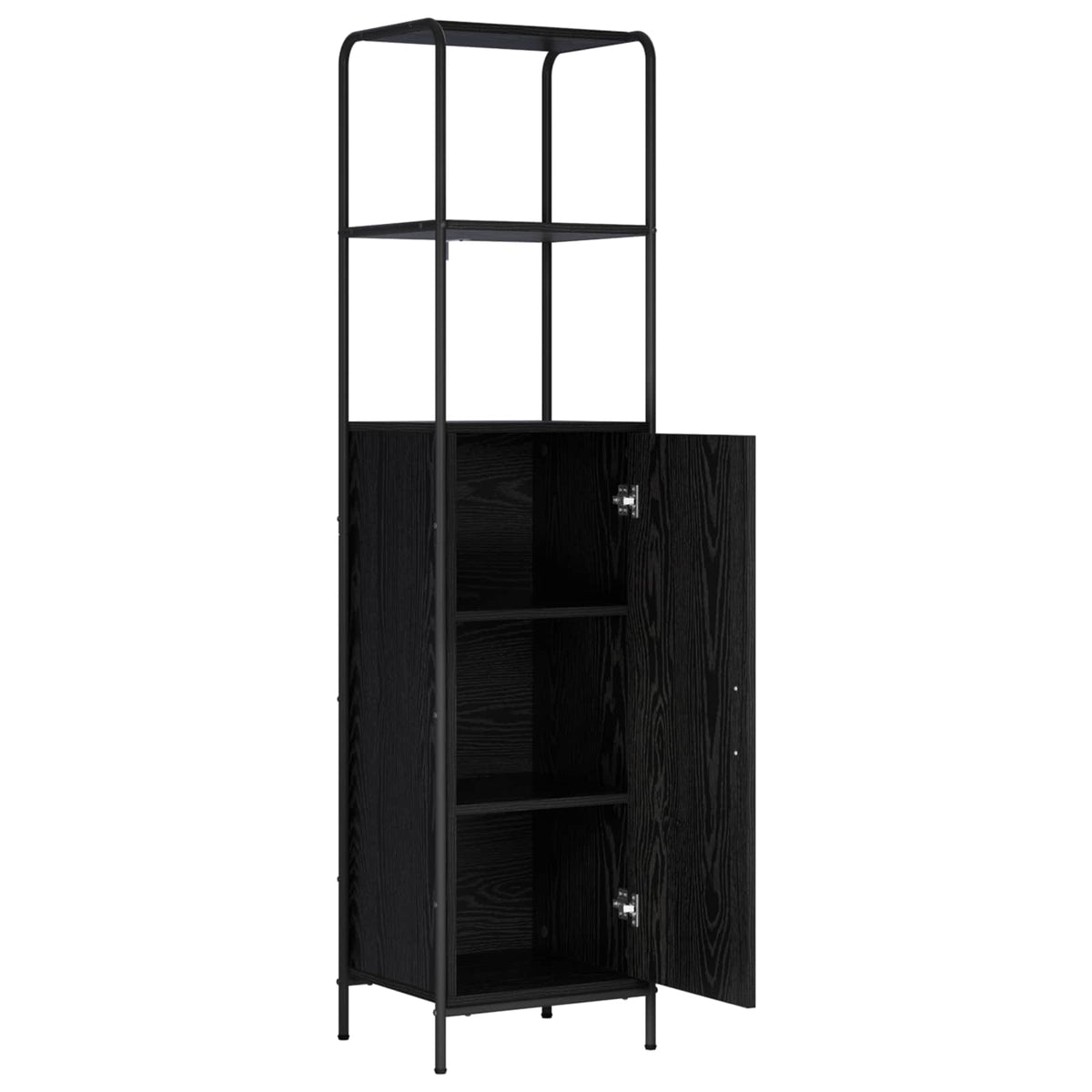 Highboard Μαύρη Δρυς 40 x 33 x 161 εκ Επεξεργασμένο Ξύλο
