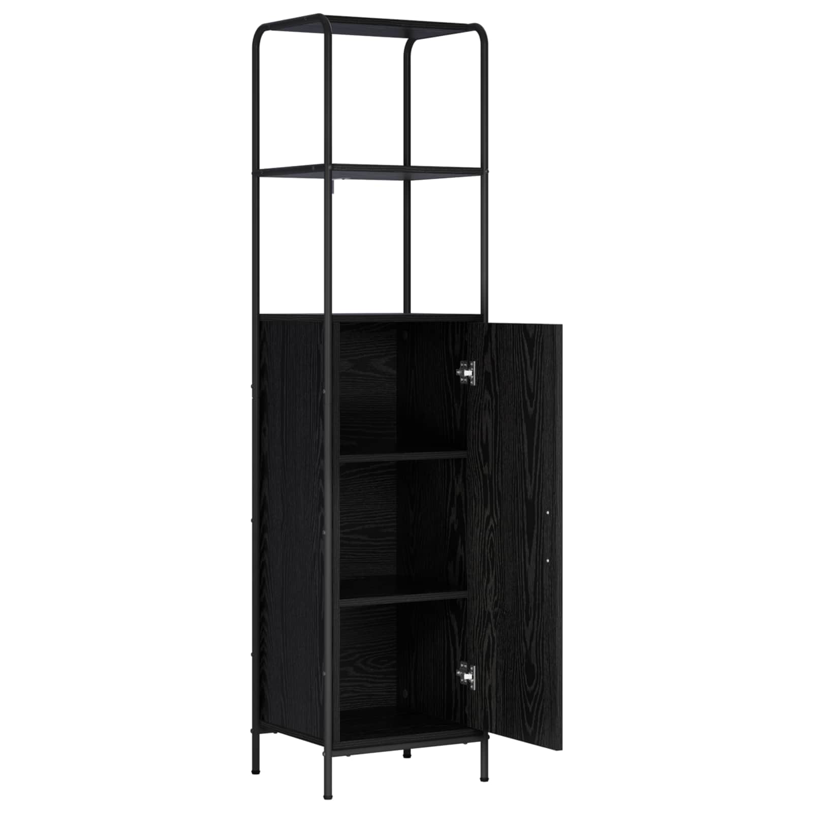 Highboard Μαύρη Δρυς 40 x 33 x 161 εκ Επεξεργασμένο Ξύλο
