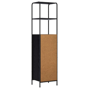 Highboard Μαύρη Δρυς 40 x 33 x 161 εκ Επεξεργασμένο Ξύλο