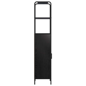 Highboard Μαύρη Δρυς 40 x 33 x 161 εκ Επεξεργασμένο Ξύλο