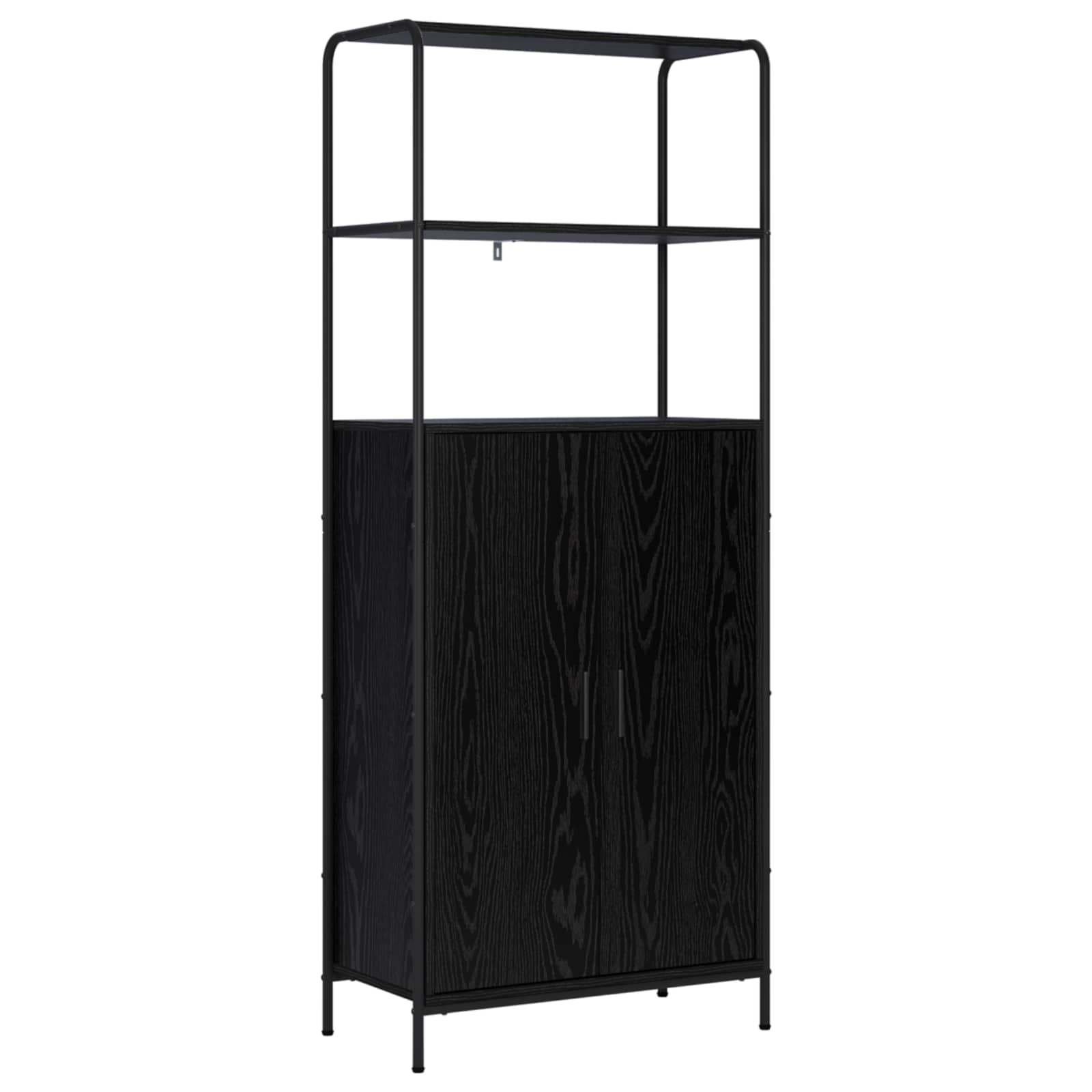 Highboard Μαύρη Δρυς 40 x 33 x 161 εκ Επεξεργασμένο Ξύλο - Pakobazaar