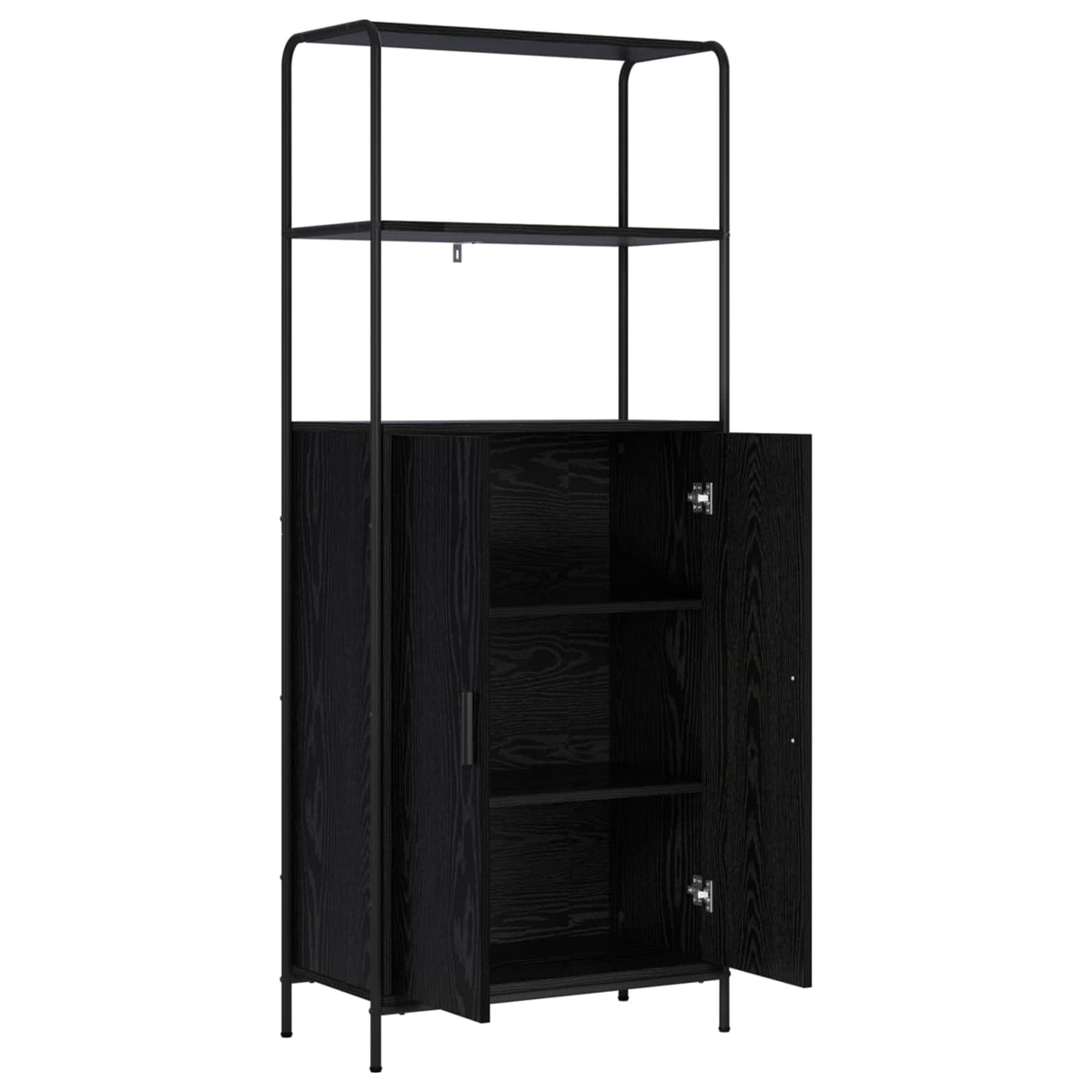 Highboard Μαύρη Δρυς 40 x 33 x 161 εκ Επεξεργασμένο Ξύλο - Pakobazaar