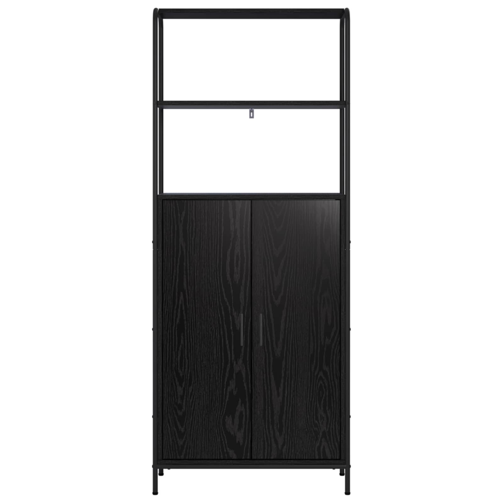 Highboard Μαύρη Δρυς 40 x 33 x 161 εκ Επεξεργασμένο Ξύλο - Pakobazaar