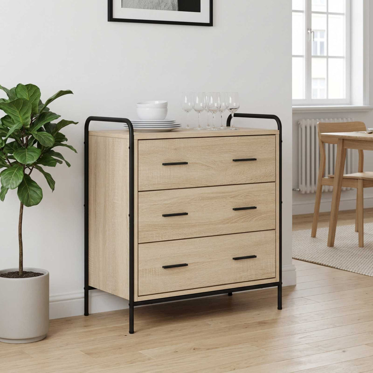 Ντουλάπι με Συρτάρια Sonoma Δρυς 70 x 39,5 x 71 εκ. - Pakobazaar
