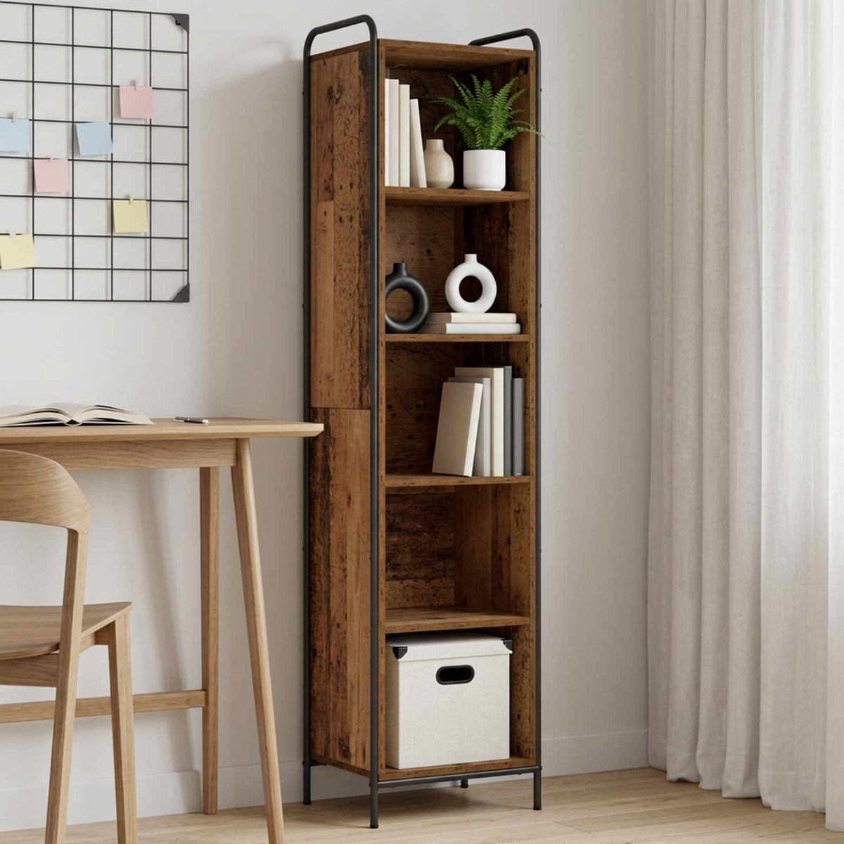 Βιβλιοθήκη 55,5 x 33 x 174 εκ Επεξεργασμένο Ξύλο - Pakobazaar