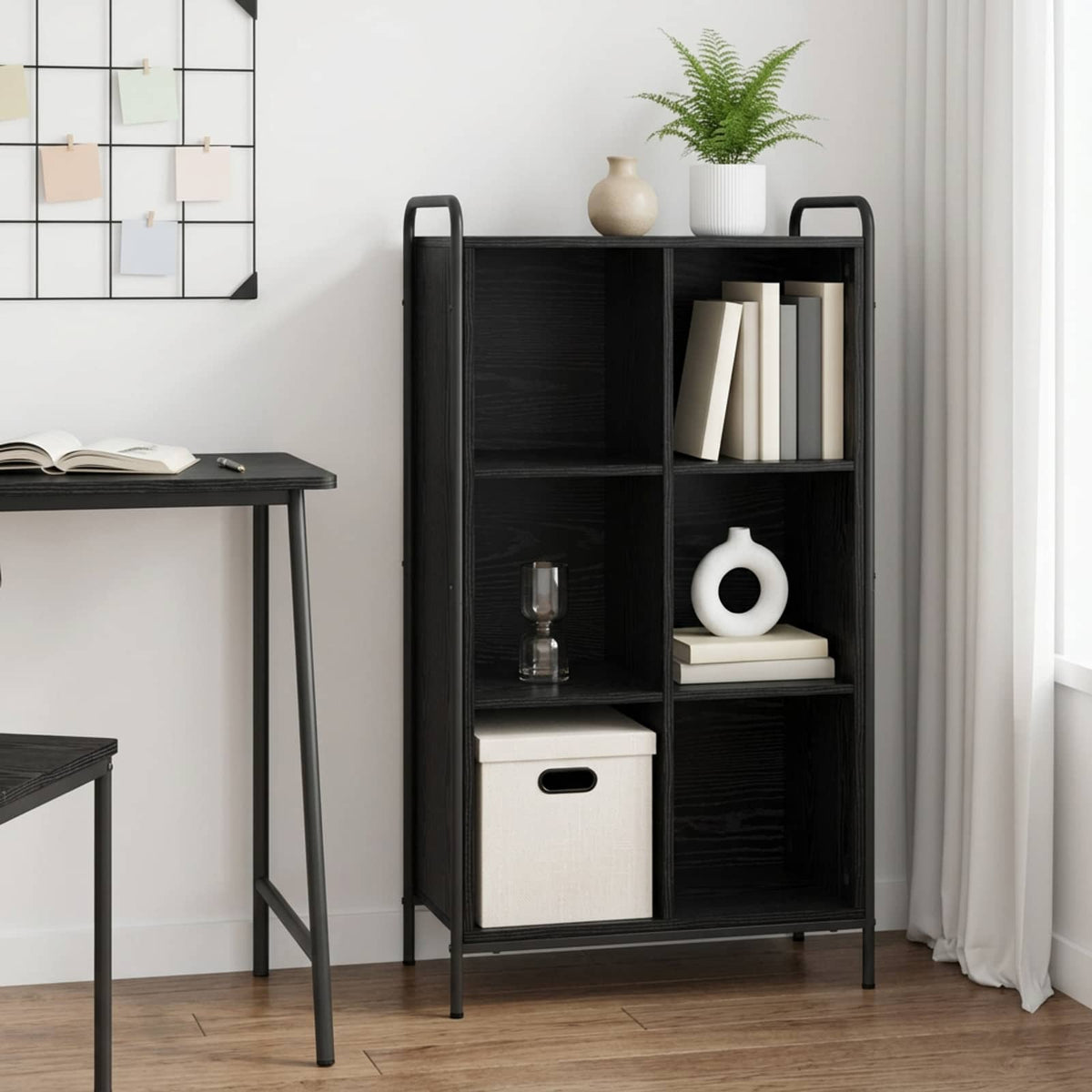 Βιβλιοθήκη 57 x 33 x 111 εκ Επεξεργασμένο Ξύλο Μαύρη Δρυς