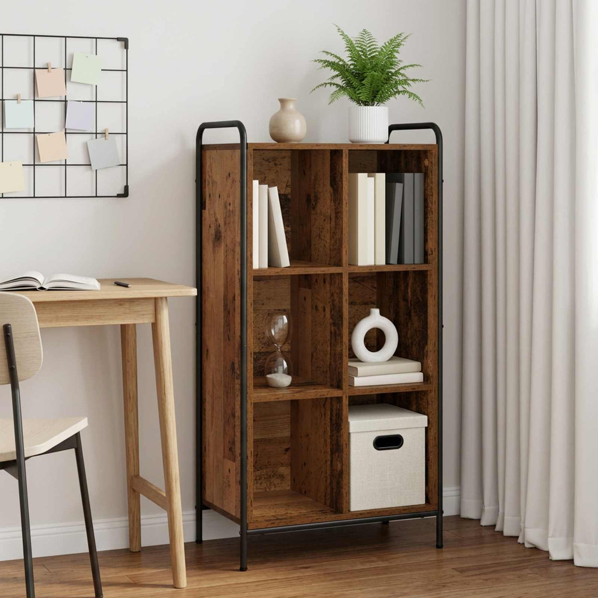 Βιβλιοθήκη 57 x 33 x 111 εκ Επεξεργασμένο Ξύλο Παλαιωμένο ξύλο