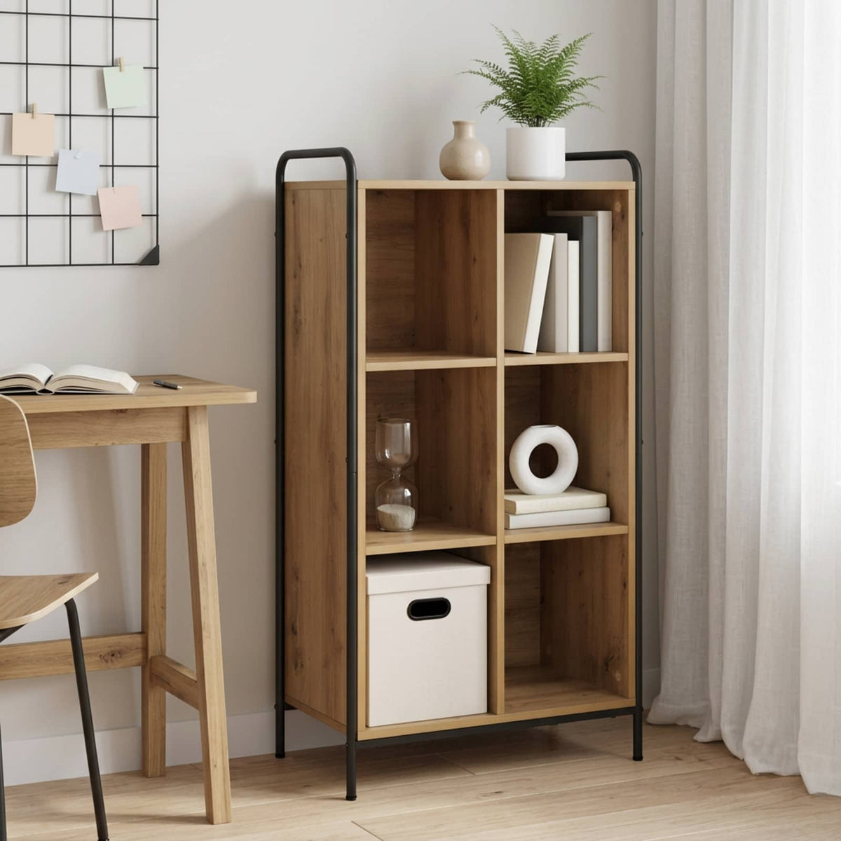 Βιβλιοθήκη 57 x 33 x 111 εκ Επεξεργασμένο Ξύλο Artisan Δρυς