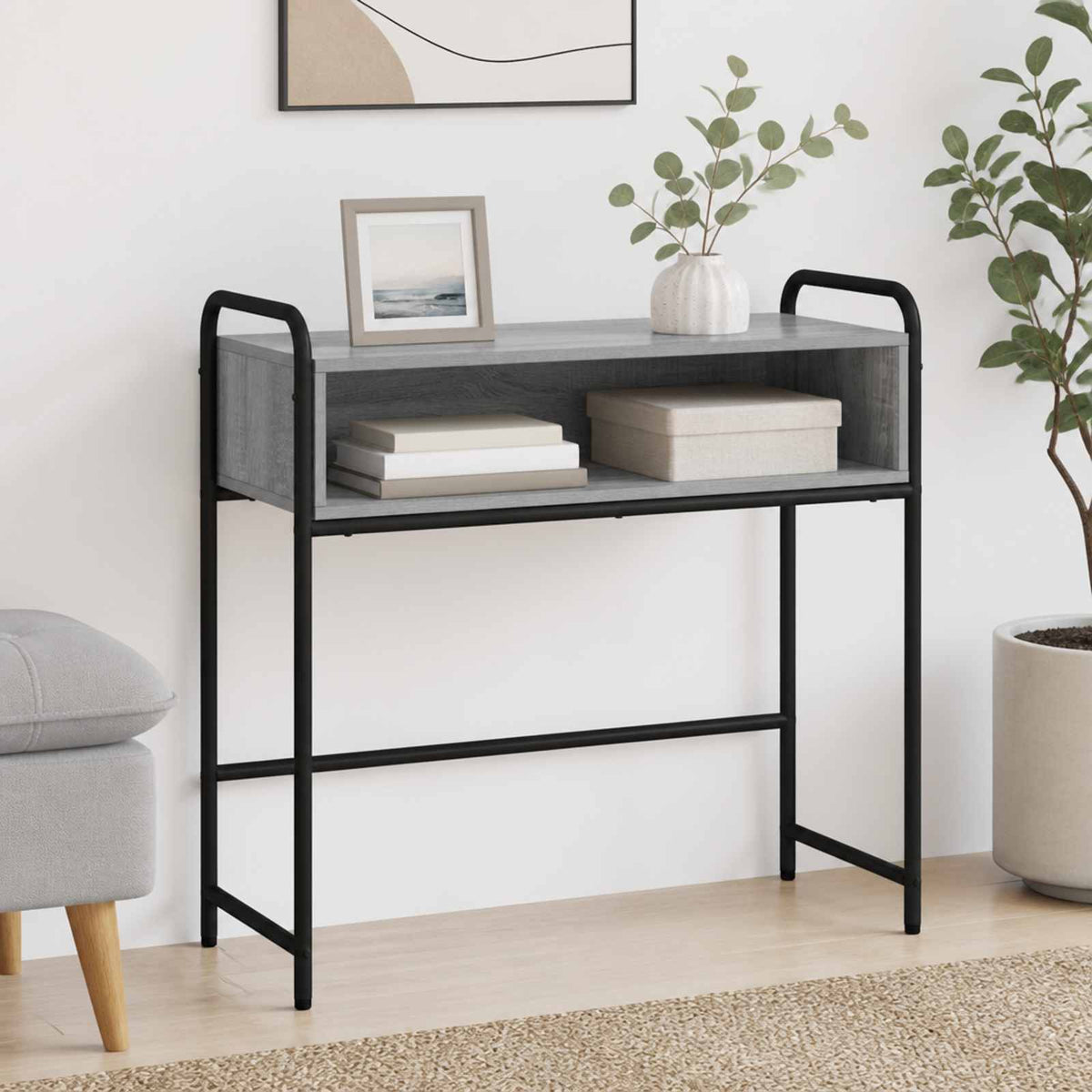 Τραπέζι κονσόλας Γκρι Sonoma 90 x 33 x 80,5 εκ