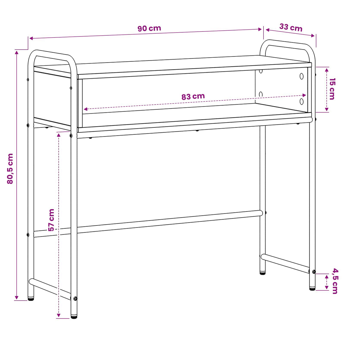 Τραπέζι κονσόλας Artisan Δρυς 90 x 33 x 80,5 εκ - Pakobazaar