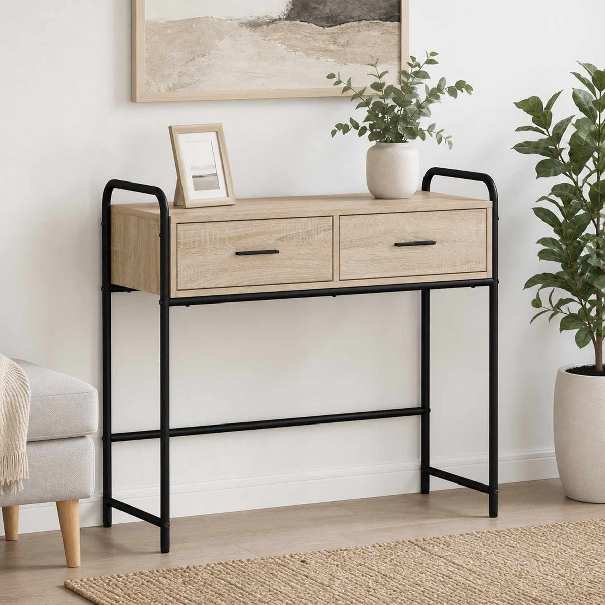 Τραπέζι κονσόλας Sonoma Δρυς 90 x 33 x 80,5 εκ