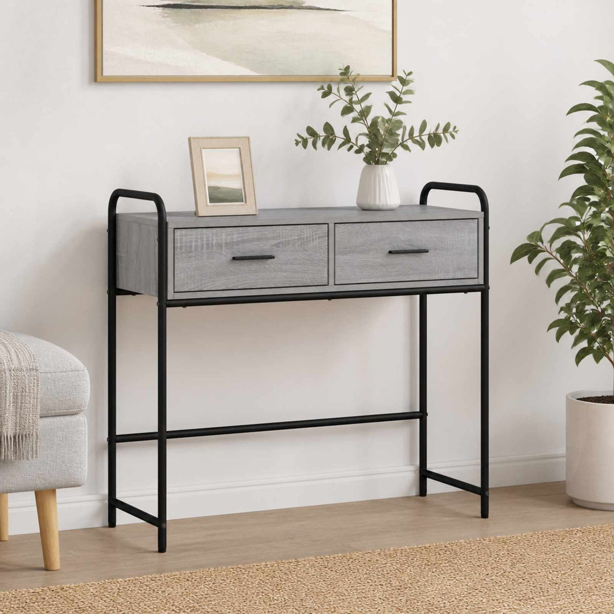 Τραπέζι κονσόλας Γκρι Sonoma 90 x 33 x 80,5 εκ