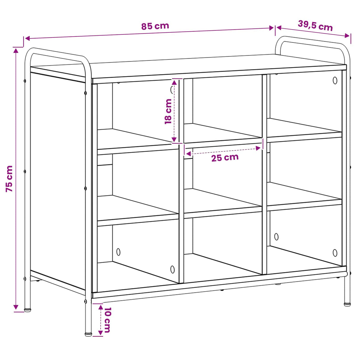 Ντουλάπα Παπουτσιών 85 x 39,5 x 75 εκ. Επεξεργασμένο Ξύλο