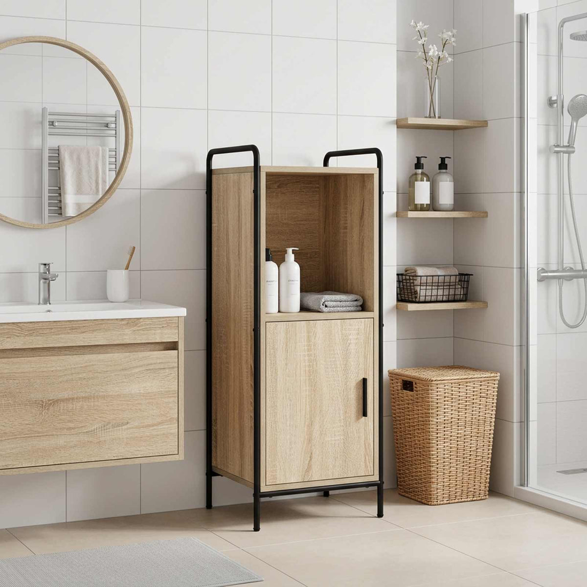 Ντουλάπι Μπάνιου Sonoma Δρυς 40 x 36 x 99,5 εκ.