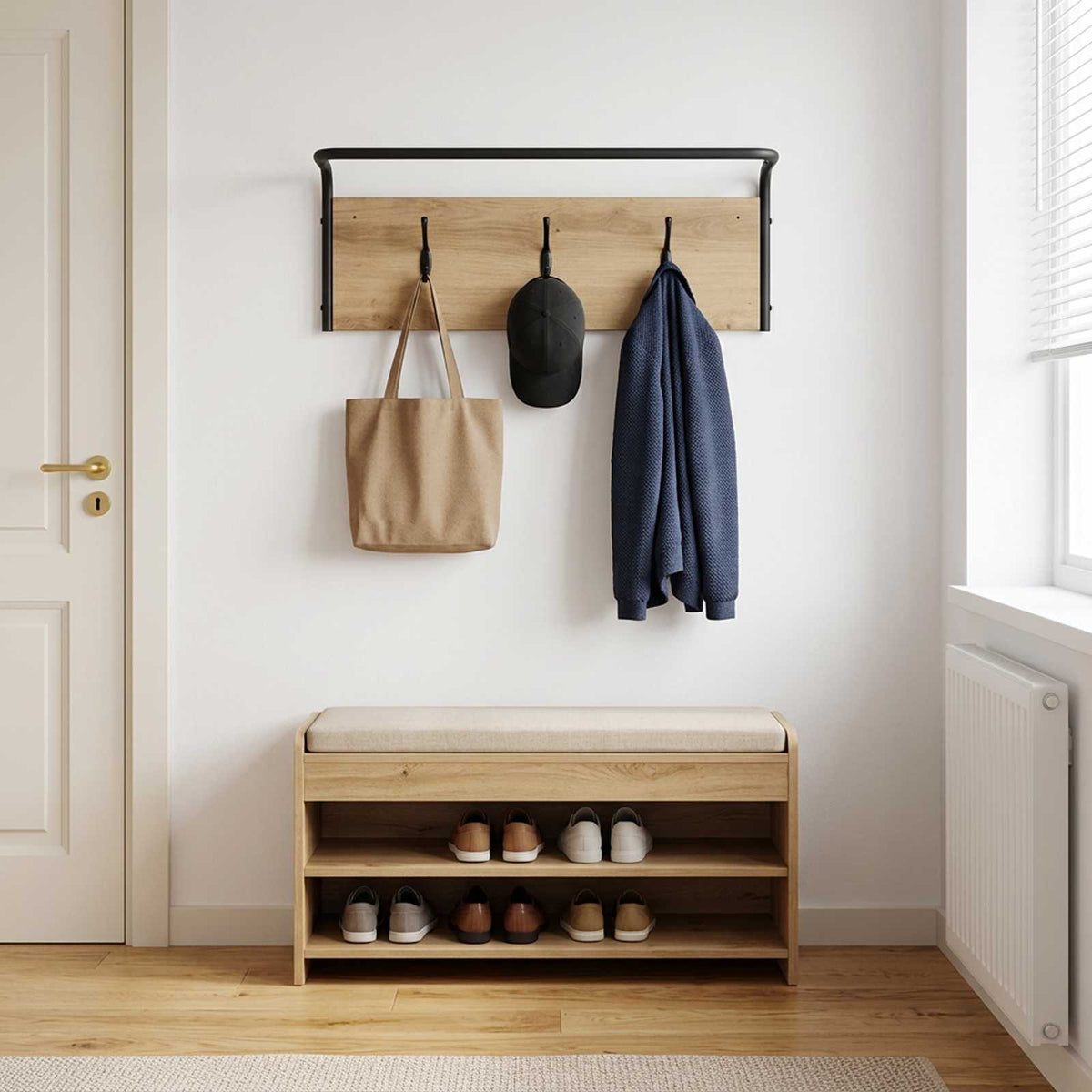 Κρεμάστρα Artisan Δρυς 60 x 30 x 25 εκ Επεξεργασμένο Ξύλο - Pakobazaar