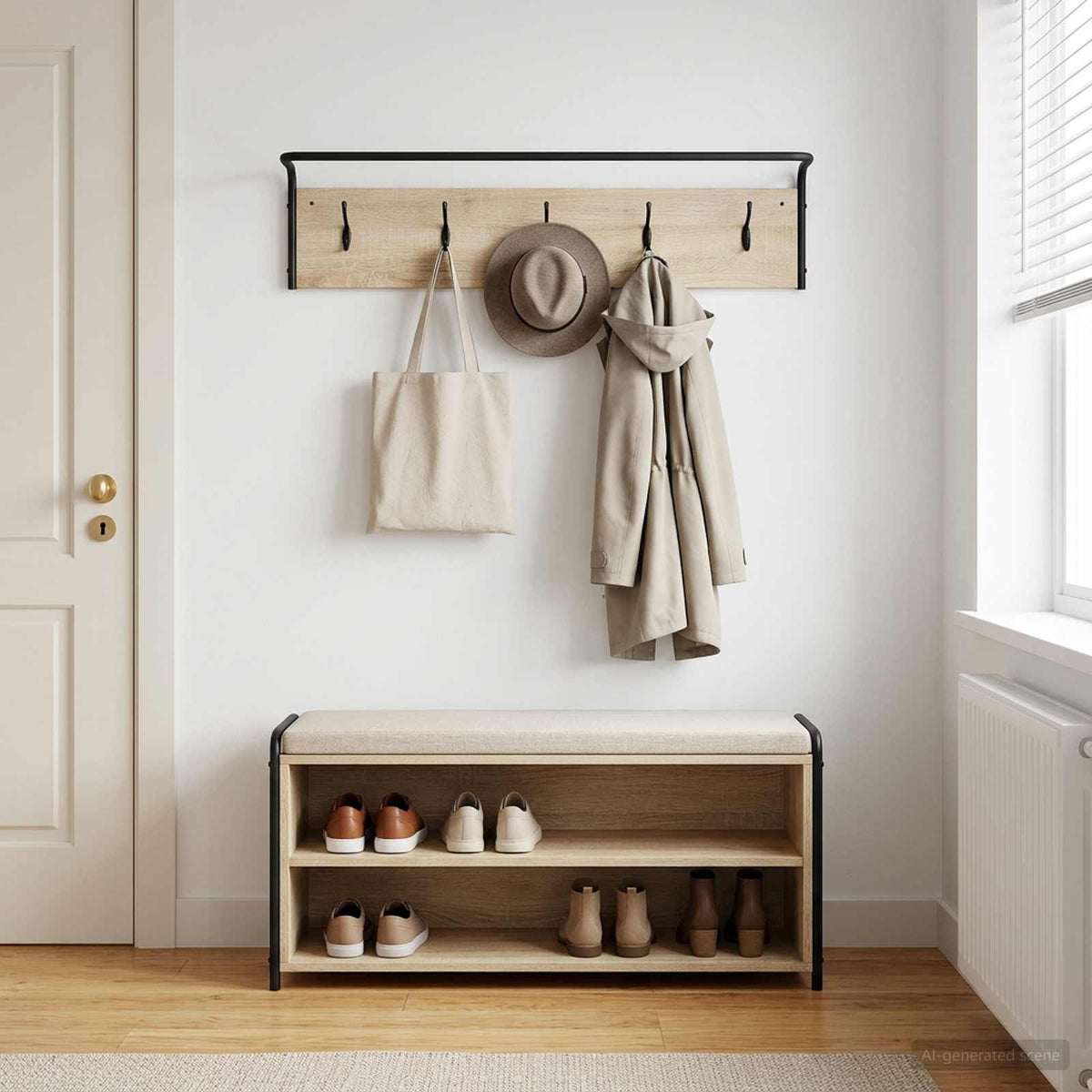 Κρεμάστρα Sonoma Δρυς 100 x 30 x 25 cm Επεξεργασμένο Ξύλο