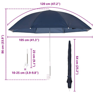 Ομπρέλα με κλιπ 2 pcs Σκούρο μπλε Ø 105 x 86 εκ - Pakobazaar