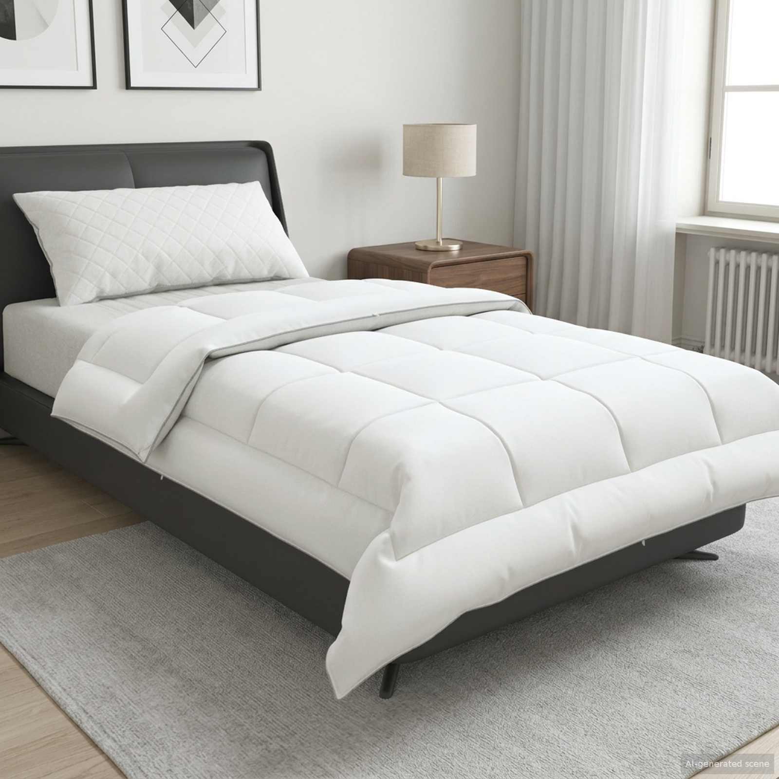 Πάπλωμα TRIER 155x220 εκ Καλοκαίρι 140 GSM Λευκό Υποαλλεργικό