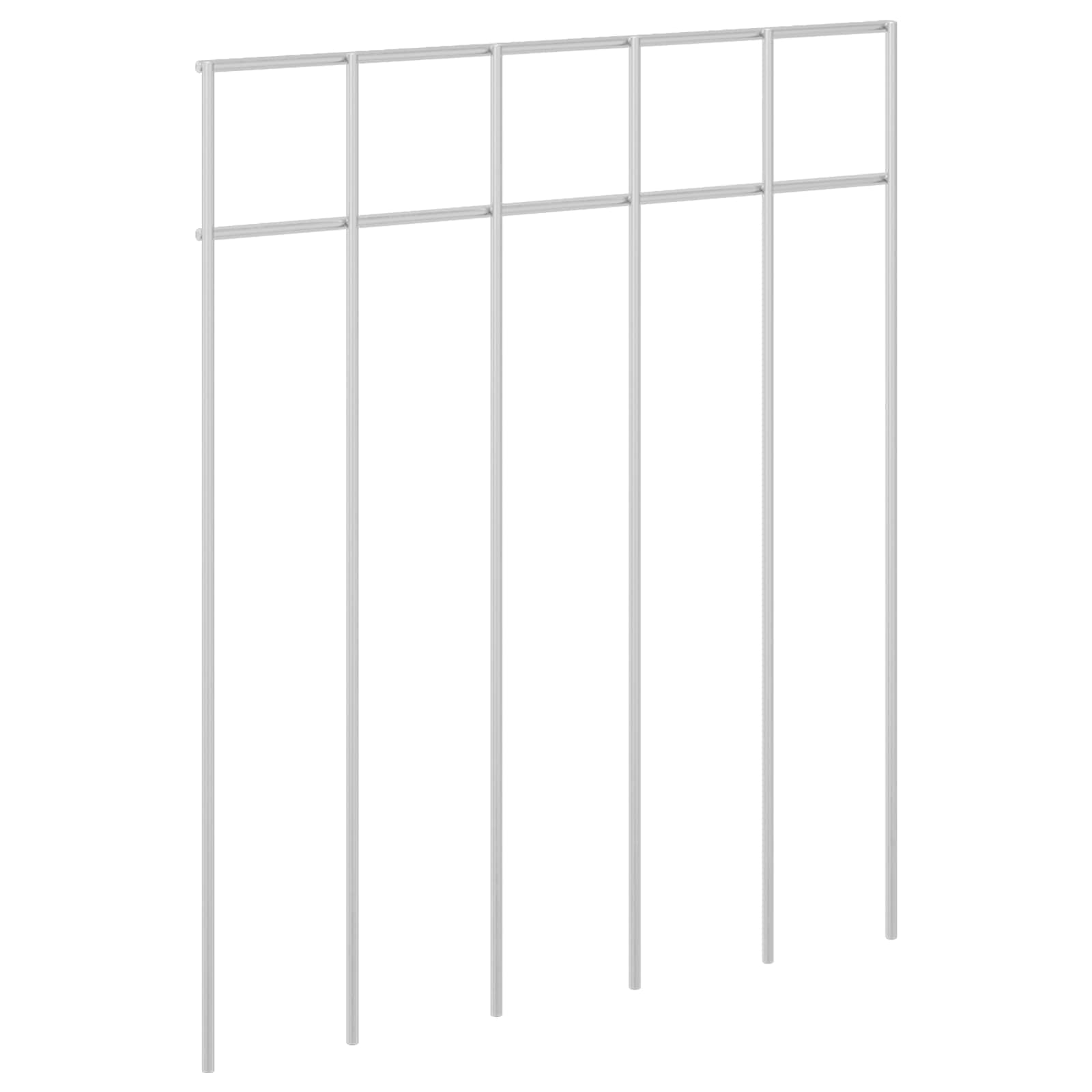 Πάνελ Φράχτη Κήπου 24 pcs Γαλβανισμένος Χάλυβας Ασημί