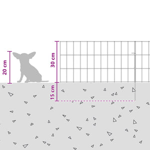 Περίφραξη Κήπου με Στήλες 12 pcs 55 x 30 εκ. Mesh Ασημί - Pakobazaar
